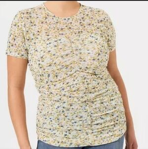 Torrid Size 0 Stretch Mesh Ruched Top